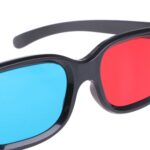 10 Uds gafas 3D marco negro universal rojo azul cian anaglifo gafas 3D 0,2 mm para DVD de juegos de películas - Imagen 4