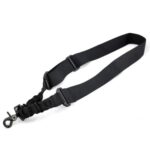 Nylon ajustable multifunción táctico de un solo punto Bungee Airsoft Sling Correa suministros de caza cinturón, Belt (Black)