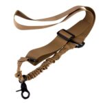 Nylon ajustable multifunción táctico de un solo punto Bungee Airsoft Sling Correa suministros de caza cinturón, Belt (Brown)
