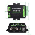 Waveshare FT232RNL Convertidor de aislamiento industrial de interfaz USB a RS232/485/422/TTL, 23996 - Imagen 3