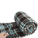 Saco de dormir de lana para exteriores, viaje de acampada, aire acondicionado, saco de dormir sucio separado por manta hasta la rodilla durante la pausa para el almuerzo, Extra Thick Section (Plaid Cloth)