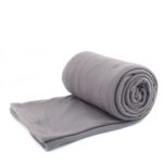 Saco de dormir de lana para exteriores, viaje de acampada, aire acondicionado, saco de dormir sucio separado por manta hasta la rodilla durante la pausa para el almuerzo, Thickened (Gray)