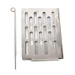 Accesorios portátiles de la comida campestre del Bbq de la red de la barbacoa plegable del acero inoxidable, M 22.6x15.8CM - Imagen 2