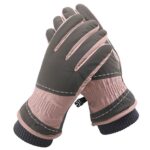 1 par de guantes anticaída para deportes de ciclismo engrosados, cálidos y resistentes al viento, WZ-207 para exteriores, WZ-207 (Gray Pink)