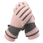 1 par de guantes anticaída para deportes de ciclismo engrosados, cálidos y resistentes al viento, WZ-207 para exteriores, WZ-207 (Pink Gray)