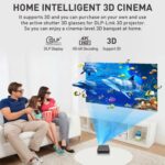 P11 4K HD DLP Mini Proyector 3D 4G + 32G Proyector Micro Inteligente Conveniente, UK Plug - Imagen 4