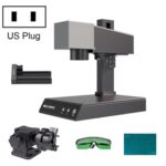 Máquina de tallado láser de caracteres de alta precisión con placa de identificación de metal DAJA M1 Pro 10W, M1 Pro Ring Fixture US Plug