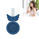 Ventilador de carga USB sin escobillas cuello colgante Mini Sling Lazy Fan, Angel Blue