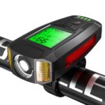 Luz delantera (con luz antiniebla), bocina y velocímetro, faro multifuncional para bicicleta de montaña