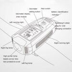 Luz delantera (con luz antiniebla), bocina y velocímetro, faro multifuncional para bicicleta de montaña - Imagen 4
