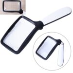 2 luces LED plegables de mano para personas mayores que leen periódicos lente óptica acrílica HD lupa