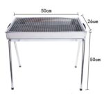Parrilla de barbacoa HZ-003, estufa portátil de acero inoxidable para exteriores, parrilla de carbón para el hogar, M - Imagen 3