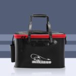 Cubo de pesca plegable multifuncional engrosado, caja para peces vivos, 45 cm (with Handle and Side Pocket) - Imagen 2