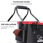 Cubo de pesca plegable multifuncional engrosado, caja para peces vivos, 45 cm (with Handle and Side Pocket) - Imagen 3