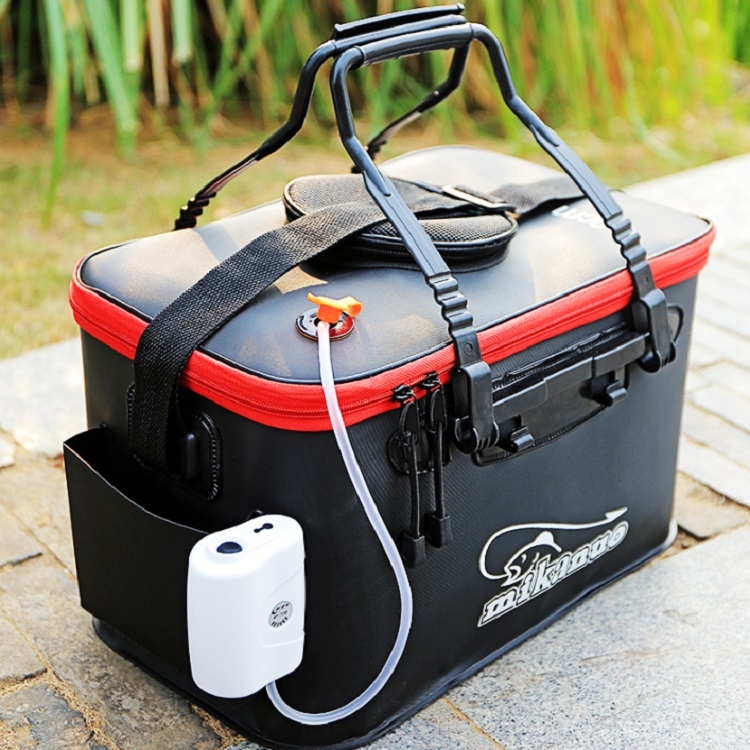 TBD0426792103A.jpg Cubo de pesca plegable multifuncional engrosado, caja para peces vivos, 50 cm (with Handle and Side Pocket) - Imagen 1