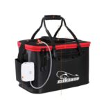 Cubo de pesca plegable multifuncional engrosado, caja para peces vivos, 50 cm (with Handle and Side Pocket) - Imagen 3