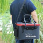 Cubo de pesca plegable multifuncional engrosado, caja para peces vivos, 50 cm (with Handle and Side Pocket) - Imagen 4
