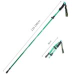 TANERDD TR-D0001 Bastones de trekking Pasamanos plegables de aleación de aluminio para exteriores Bastones de trekking, TR-D0001 Long (Green) - Imagen 2
