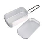 Fiambrera para acampar para viajes al aire libre, fiambrera de aluminio plegable portátil, fiambrera Retro pequeña, Small Regular Lunch Box - Imagen 2