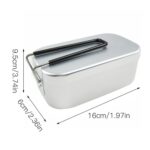 Fiambrera para acampar para viajes al aire libre, fiambrera de aluminio plegable portátil, fiambrera Retro pequeña, Small Regular Lunch Box - Imagen 3