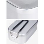 Fiambrera para acampar para viajes al aire libre, fiambrera de aluminio plegable portátil, fiambrera Retro pequeña, Small Regular Lunch Box - Imagen 4