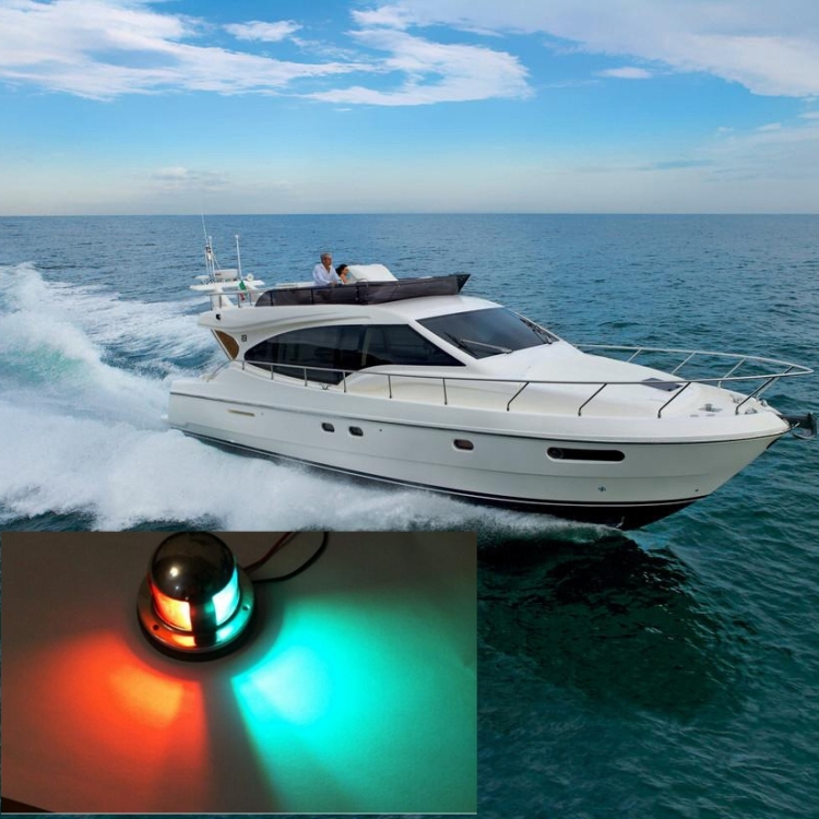 TBD0480342.jpg Luz de señal marina bicolor de acero inoxidable impermeable de 4W 12V IP65 Luces LED rojas y verdes - Imagen 1