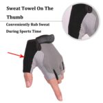 Guantes de Fitness para hombre y mujer, manoplas finas transpirables antideslizantes de medio dedo para gimnasio, levantamiento de pesas, ciclismo, entrenamiento de Yoga, verano, M - Imagen 3