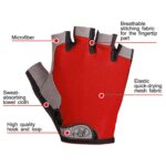 Guantes de Fitness para hombre y mujer, manoplas finas transpirables antideslizantes de medio dedo para gimnasio, levantamiento de pesas, ciclismo, entrenamiento de Yoga, verano, M - Imagen 4
