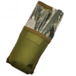 Mini juego de vajilla portátil, herramienta para exteriores, juego de cubiertos plegables con cuchara, tenedor, cuchillos para acampar, Picnic, acero inoxidable - Imagen 4