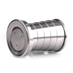 Taza plegable de acero inoxidable para acampar, taza para acampar al aire libre, senderismo, taza plegable portátil, S 60ML - Imagen 4