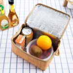 Bolsa de Picnic para acampar al aire libre, caja de mimbre para cesta de Picnic, caja de almacenamiento para almuerzo térmica - Imagen 2