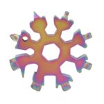 18 en 1 multiherramienta portátil al aire libre octogonal copo de nieve EDC herramienta llave mini destornillador, 18 in 1 (Colorful)
