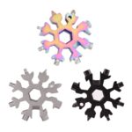 18 en 1 multiherramienta portátil al aire libre octogonal copo de nieve EDC herramienta llave mini destornillador, 18 in 1 (Colorful) - Imagen 4