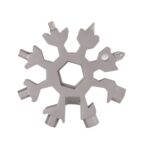18 en 1 multiherramienta portátil al aire libre octogonal copo de nieve EDC herramienta llave mini destornillador, 18 in 1 (White) - Imagen 2