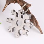 18 en 1 multiherramienta portátil al aire libre octogonal copo de nieve EDC herramienta llave mini destornillador, 18 in 1 (White) - Imagen 3