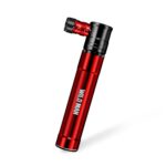 WILD MAN-bomba portátil para bicicleta de montaña y carretera, bomba Universal de boca estadounidense y francesa, Mini bomba de fútbol y baloncesto, GK8 (Red) - Imagen 2