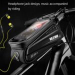 WILD MAN ES3 Bolsa de bicicleta de carcasa dura, bolsa de haz delantero, bicicleta de montaña, teléfono móvil, pantalla táctil, bolsa de tubo superior, equipo de equitación, ES3 (Black) - Imagen 4