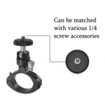 YJ-G2 Clip de tubo de metal para ciclismo 1/4 PTZ Soporte de bicicleta Clip de bicicleta de cámara portátil universal - Imagen 4