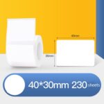 Papel de etiqueta térmica Papel autoadhesivo Activo fijo Etiqueta de ropa para alimentos Etiqueta de precio para NIIMBOT B11 / B3S, 40x30mm 230 Sheets