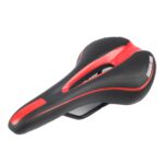 Sillín de bicicleta de montaña, asiento de coche plegable, cojín, equipo de ciclismo, Black Red