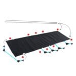 CLS Cama plegable ligera para exteriores, cama de ocio sencilla para acampar, 187 x 60 x 13.5cm - Imagen 4