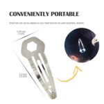 10 PCS 8 en 1 Pinza para el cabello multifuncional Herramienta de primeros auxilios de autodefensa para exteriores, 2 PCS 8 in 1 (Black) - Imagen 3
