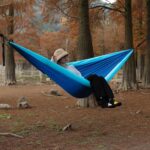Hamaca inflable doble para exteriores, columpio antivuelco para acampar, tamaño: 270x140 cm, 270x140cm Inflatable Blue