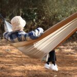 Hamaca inflable doble para exteriores, columpio antivuelco para acampar, tamaño: 270x140 cm, 270x140cm Inflatable Blue - Imagen 4