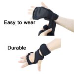 Guantes deportivos de medio dedo, guantes antideslizantes de silicona para equipos de Fitness, pulseras deportivas de compresión, M（Black） - Imagen 4