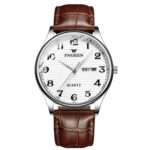 FNGEEN 7811 Reloj de cuarzo con esfera digital grande para hombres de mediana edad y ancianos