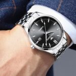 FNGEEN 2111 Reloj de cuarzo con calendario luminoso simple para hombre - Imagen 3
