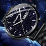 BINBONG B3820 Reloj de Cuarzo Luminoso Simple para Hombres Reloj con patrón de Cielo Estrellado Trendstarry para Estudiantes - Imagen 4
