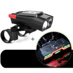Lámpara de medidor de código de bicicleta inalámbrica 3 en 1, luz frontal de luz fuerte, Red Upgrade Floating + Tail Light