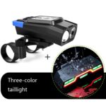 Lámpara de medidor de código de bicicleta inalámbrica 3 en 1, luz frontal de luz fuerte, Blue Upgrade Floating + Tail Light - Imagen 2